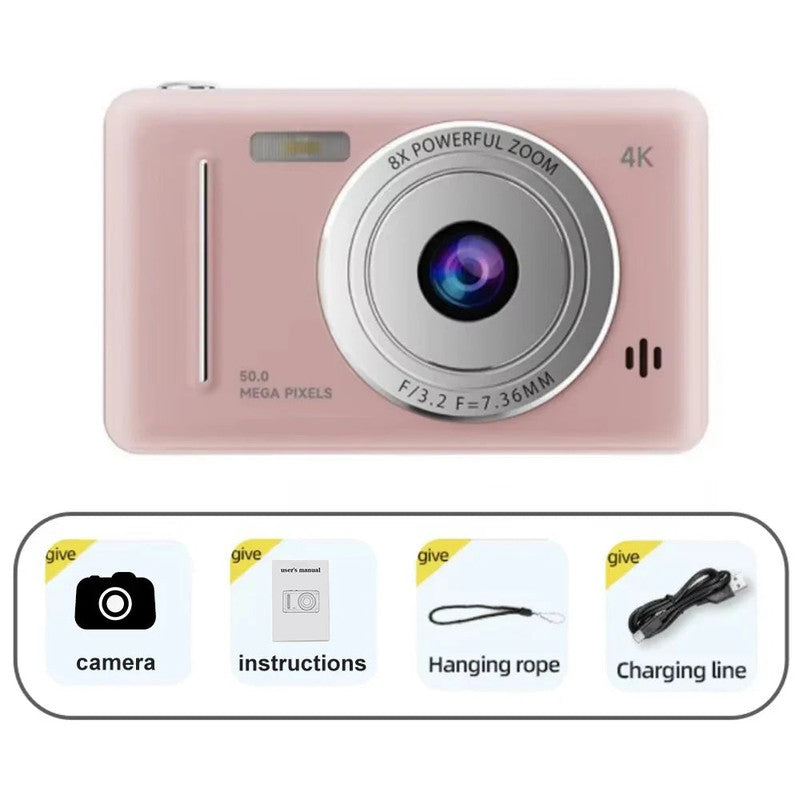 Retro Pocket Digital Camera Pink V1142-OBA1005008672536942