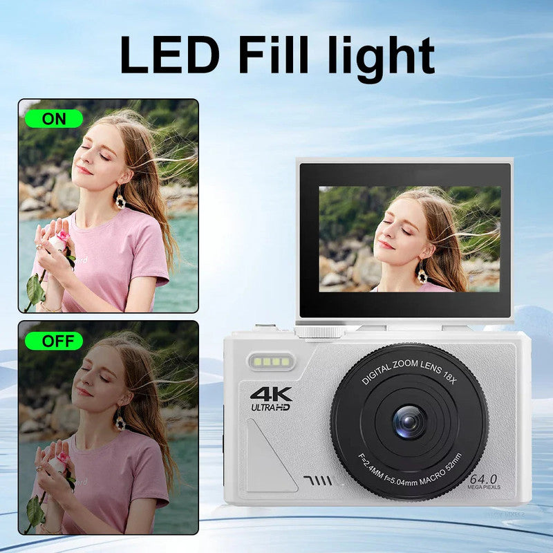 Digital Camera with 3.0 Flip Screen White V1142-OBA1005008743474852
