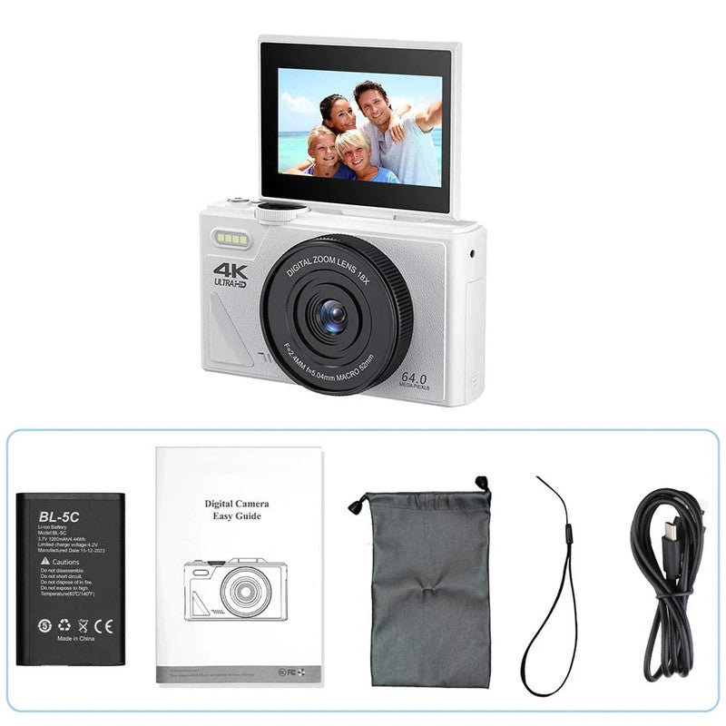 Digital Camera with 3.0 Flip Screen White V1142-OBA1005008743474852