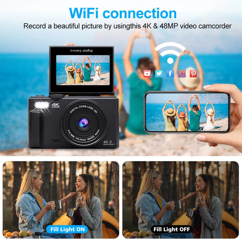 Digital Camera with Zoom Autofocus Black V1142-OBA1005009054653899