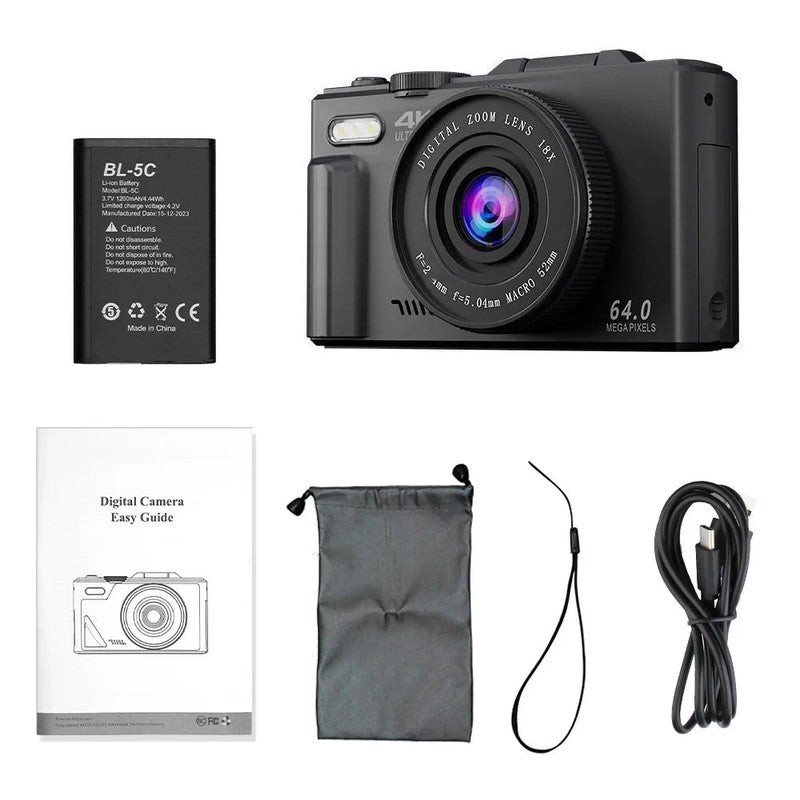 Digital Camera with Zoom Autofocus Black V1142-OBA1005009054653899
