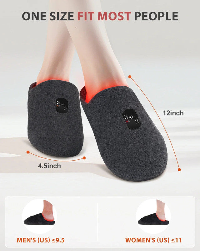 Rechargeable Red Light Therapy Slippers Black V1142-OBA1005009170352448