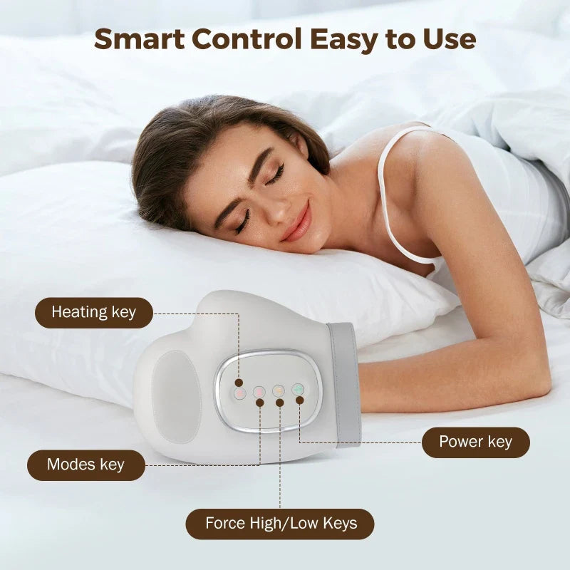 5-Level Electric Hand Massager with Hot Compress Grey V1142-OBA1005009464115373