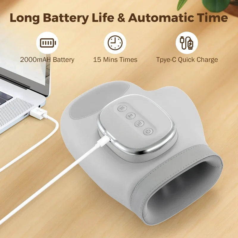 5-Level Electric Hand Massager with Hot Compress Grey V1142-OBA1005009464115373