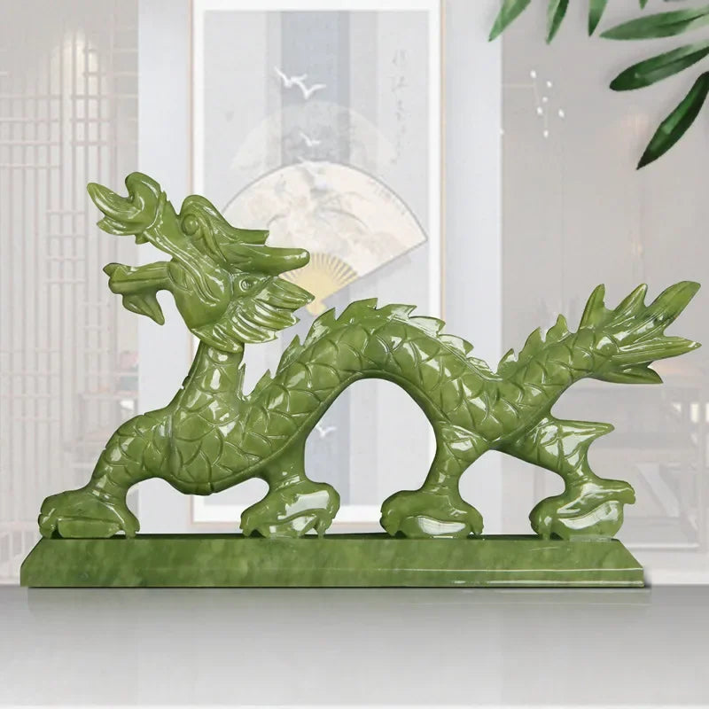 Feng Shui Elegance: Chinese Zodiac Dragon Jade Ornaments V1142-PB1005003498524365