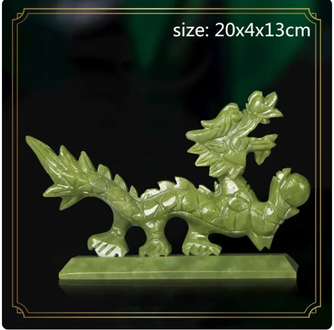 Feng Shui Elegance: Chinese Zodiac Dragon Jade Ornaments V1142-PB1005003498524365