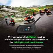 1200M Bluetooth Motorcycle Helmet Intercom Headset V1142-PB1005004983273542
