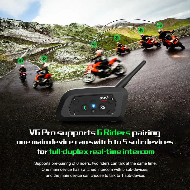 1200M Bluetooth Motorcycle Helmet Intercom Headset V1142-PB1005004983273542