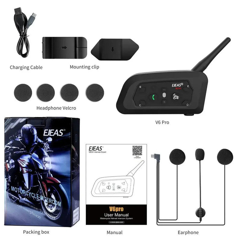 1200M Bluetooth Motorcycle Helmet Intercom Headset V1142-PB1005004983273542