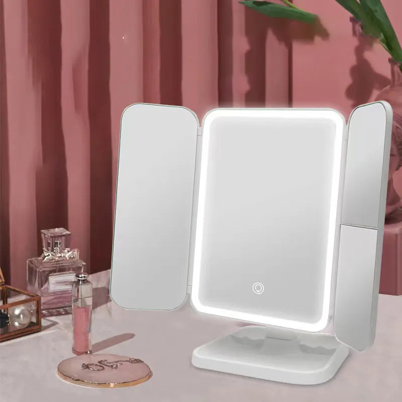 Trifold LED Makeup Mirror Beauty Lights V1142-PB1005005885148433