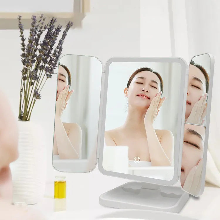 Trifold LED Makeup Mirror Beauty Lights V1142-PB1005005885148433