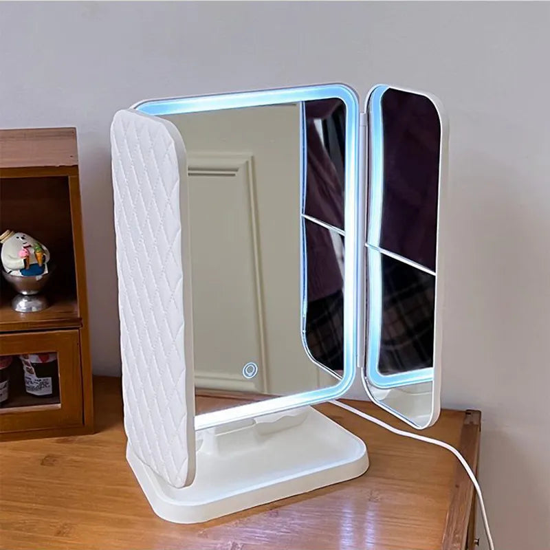 Trifold LED Makeup Mirror Beauty Lights V1142-PB1005005885148433