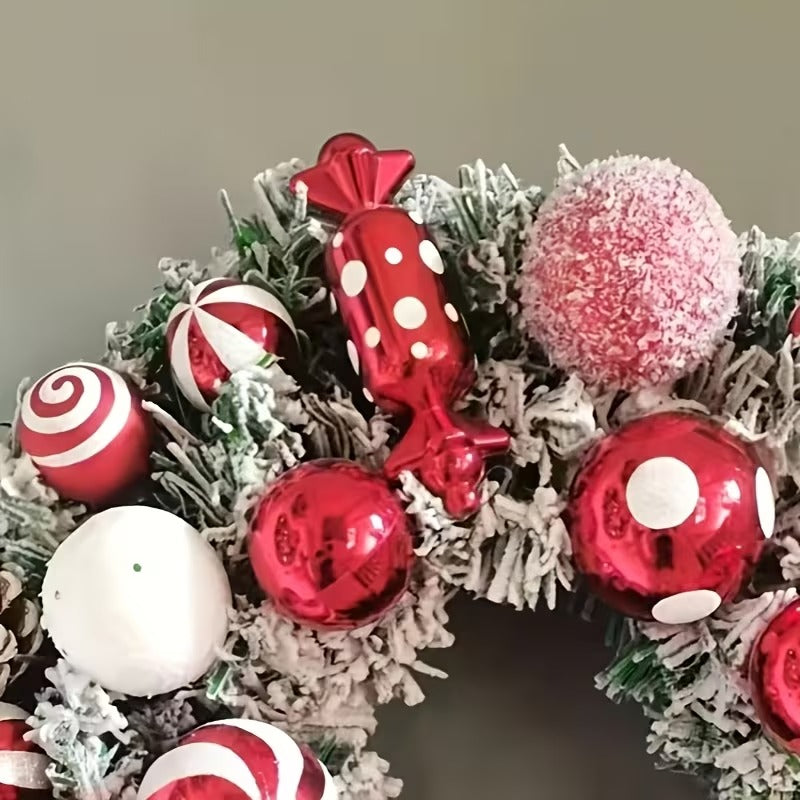 Classic Flocked Christmas Wreath Door & Wall Decor V1142-PB601099755667439