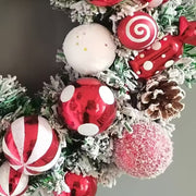 Classic Flocked Christmas Wreath Door & Wall Decor V1142-PB601099755667439