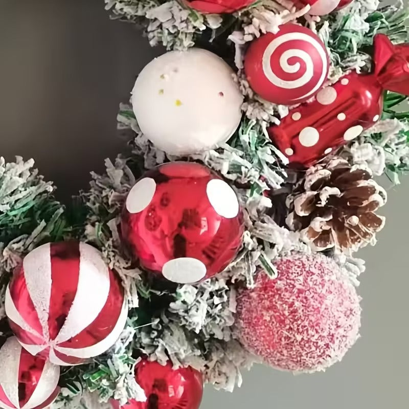 Classic Flocked Christmas Wreath Door & Wall Decor V1142-PB601099755667439