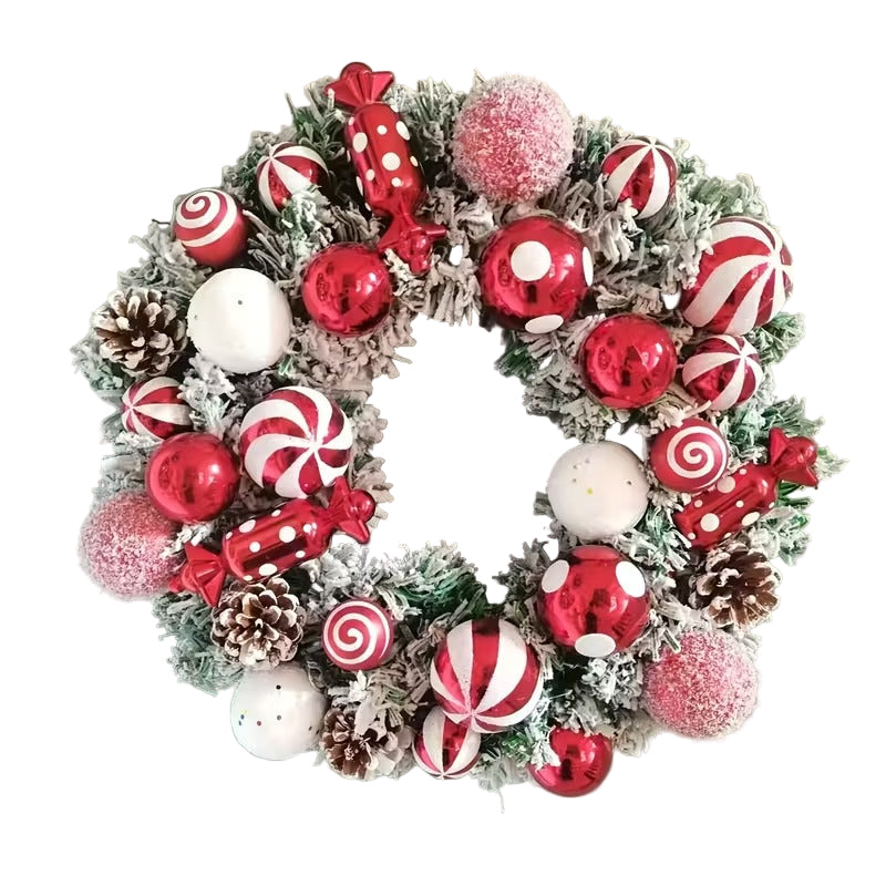 Classic Flocked Christmas Wreath Door & Wall Decor V1142-PB601099755667439