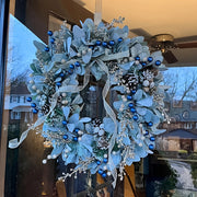 Blueberry Eucalyptus Wreath with Golden Accents V1142-PB601100280987585