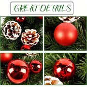 Pre-Lit Christmas Door Wreath LED Decor V1142-PB601103217208951