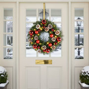 Pre-Lit Christmas Door Wreath LED Decor V1142-PB601103217208951