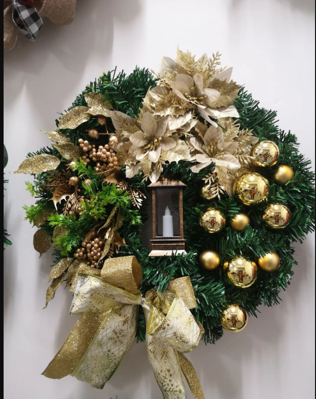 Snowman Fruit Nut Christmas Wreath V1142-PB601103625365763