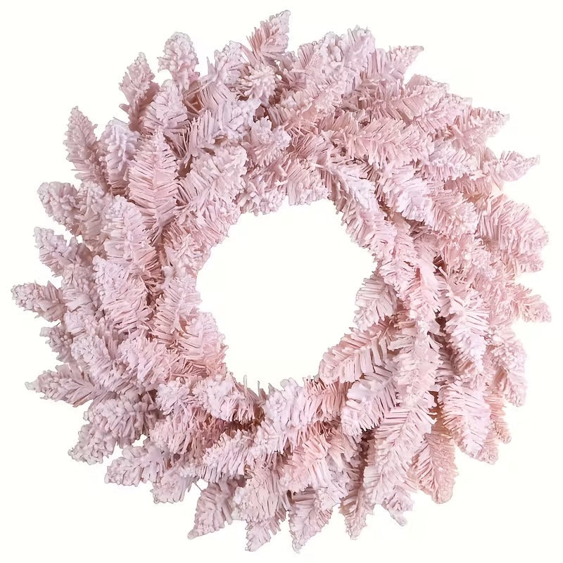 Pink Snowy Pine Christmas Wreath V1142-PB601104179821977