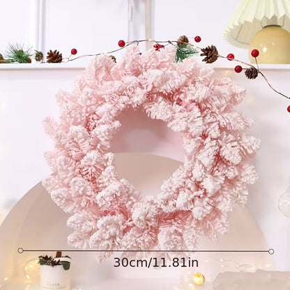 Pink Snowy Pine Christmas Wreath V1142-PB601104179821977