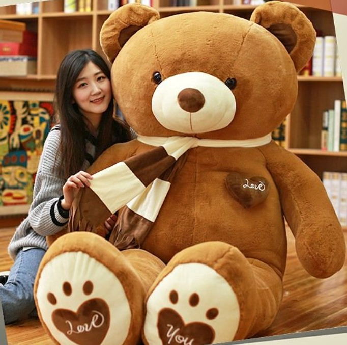 Huge 100cm Brown Giant Teddy Bear Toys V1142-PBNNETEDB