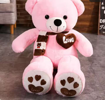 Huge 100cm Giant Pink Teddy Bear Soft Plush V1142-PBNNETEDP