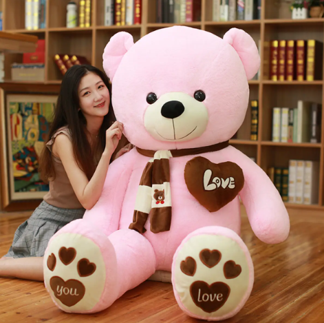 Huge 100cm Giant Pink Teddy Bear Soft Plush V1142-PBNNETEDP