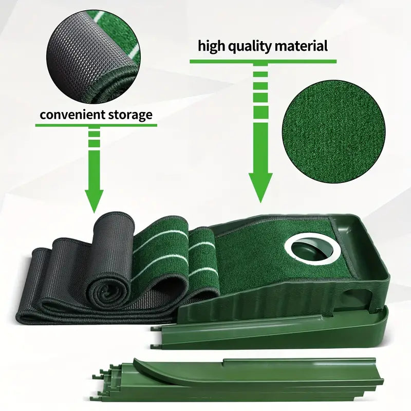 Compact Edition Portable Golf Putting Training Mat V1142-PBPM24051