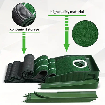 Compact Edition Portable Golf Putting Training Mat V1142-PBPM24051
