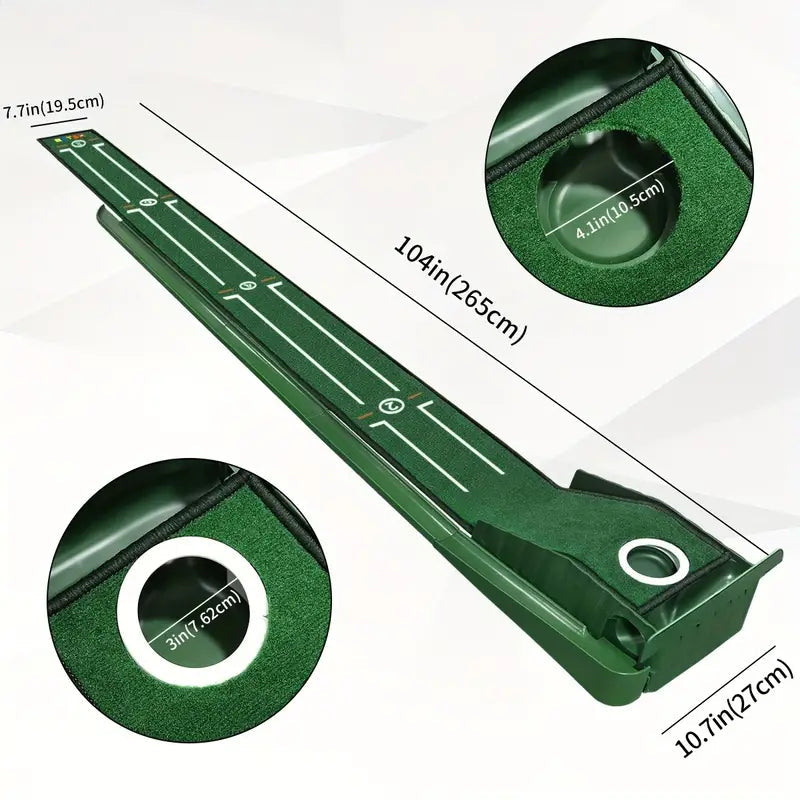 Compact Edition Portable Golf Putting Training Mat V1142-PBPM24051
