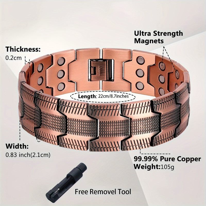 3X Strong Copper Magnetic Bracelet for Men V1142-PBYY10997