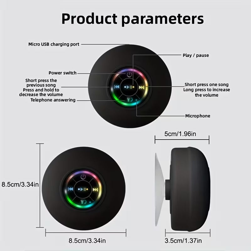 Portable Wireless Speaker with Suction Cup V1142-TM601099515448150
