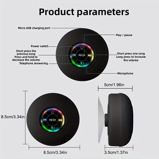 Portable Wireless Speaker with Suction Cup V1142-TM601099515448150