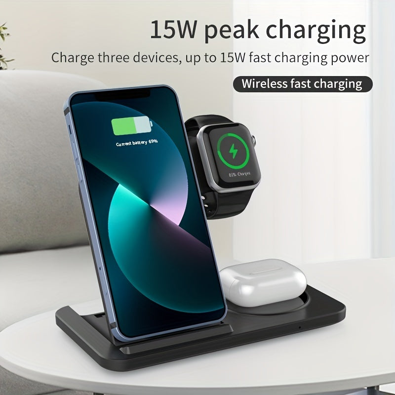 3-in-1 Fast Wireless Charger for iPhone & Apple Devices V1142-TM601099517431094