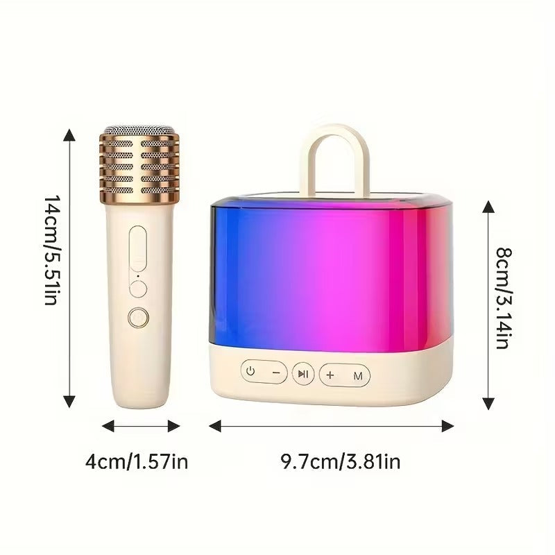 Mini Karaoke Machine with Wireless Microphones V1142-TM601099560353158