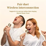 Mini Karaoke Machine with Wireless Microphones V1142-TM601099560353158
