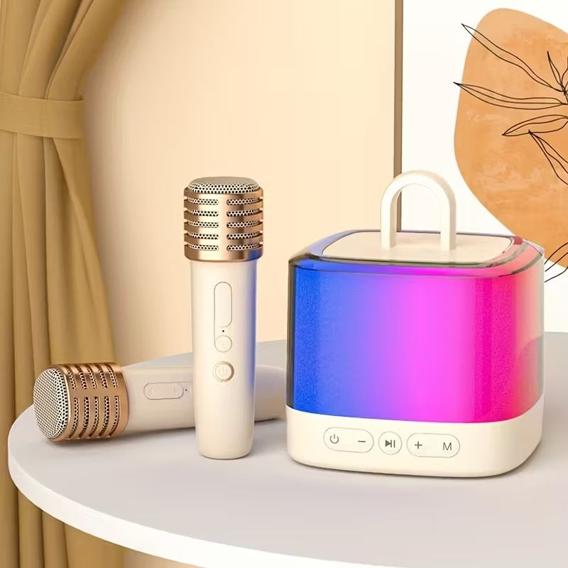 Mini Karaoke Machine with Wireless Microphones V1142-TM601099560353158