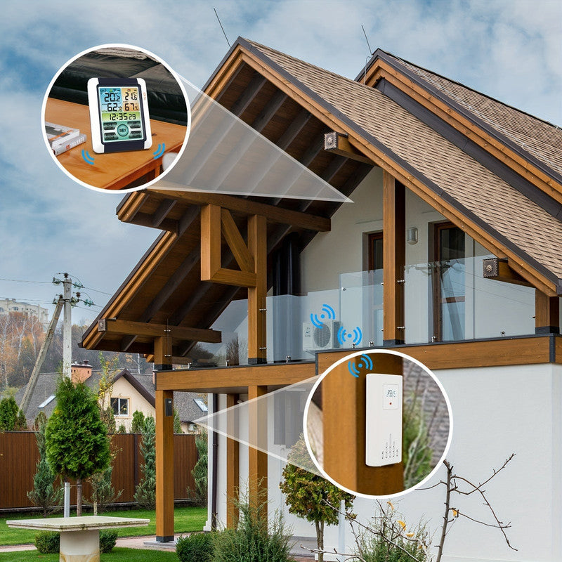 Wireless Weather Station Digital Thermometer with Sensor V1142-TM601099572436985