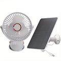 Solar Battery Camping Fan with Light Rechargeable V1142-TM601099641257303