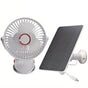Solar Battery Camping Fan with Light Rechargeable V1142-TM601099641257303