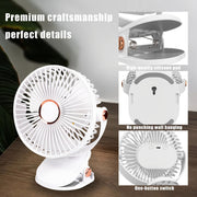 Solar Battery Camping Fan with Light Rechargeable V1142-TM601099641257303