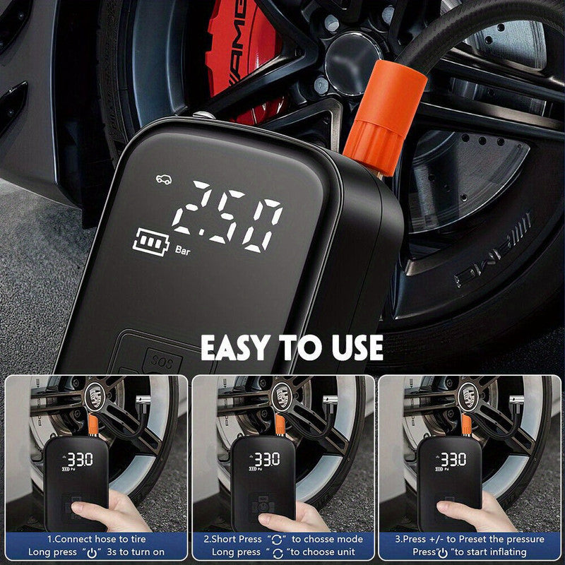 150PSI Portable Cordless Air Compressor Tire Inflator V1142-TM601099714847588
