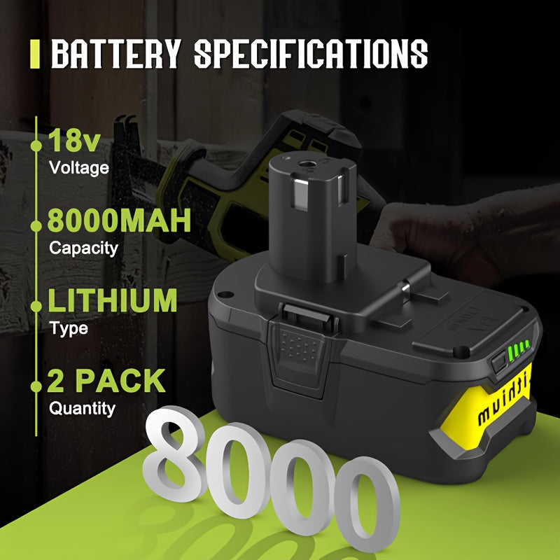 2pcs Lithium-Ion Battery for Ryobi One+ V1142-TM601099881451538