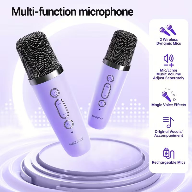 Wireless Mini Karaoke Machine with Microphones V1142-TM601100095708190