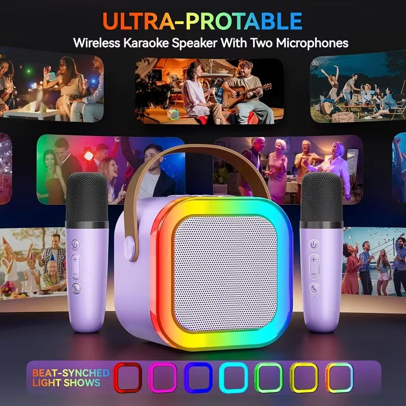 Wireless Mini Karaoke Machine with Microphones V1142-TM601100095708190