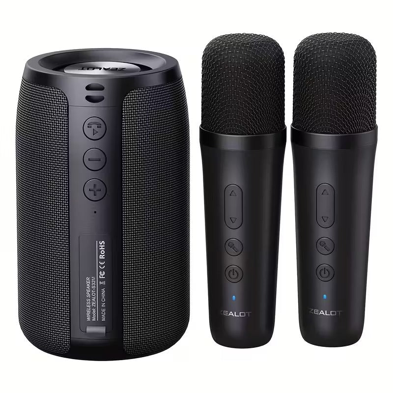 Wireless Speaker with Dual Karaoke Microphones V1142-TM601100200564973