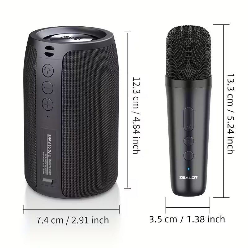 Wireless Speaker with Dual Karaoke Microphones V1142-TM601100200564973