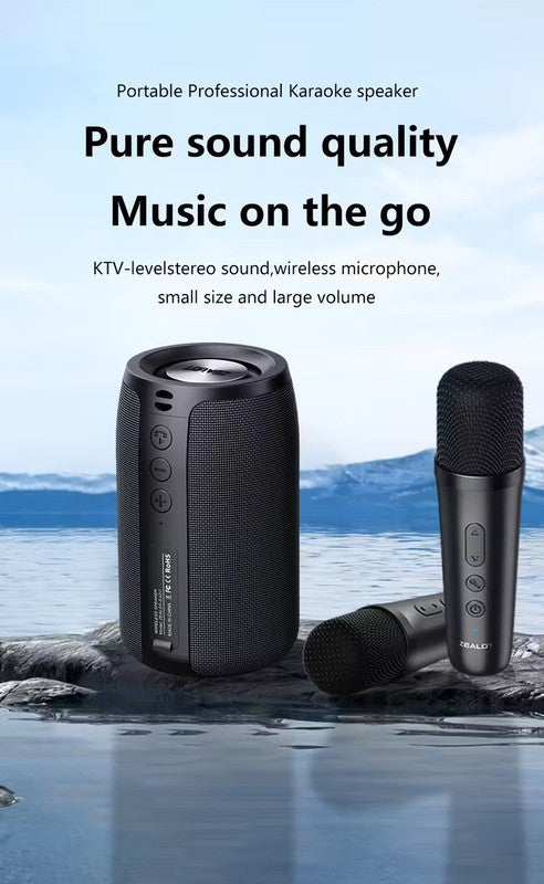 Wireless Speaker with Dual Karaoke Microphones V1142-TM601100200564973